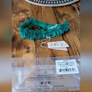 Free People X Hah Emerald Green Lace Garter O/S‎ Stretch To 14 1/2"